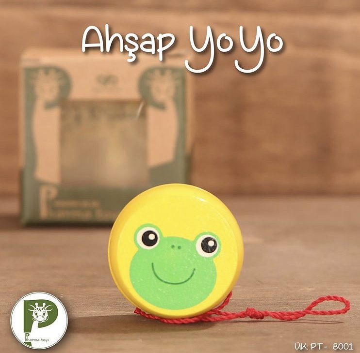 ahşap yoyo Ahşap Sarı Yoyo - Görsel 1