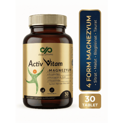 Activ Vitam 4 Form Magnezyum Kompleks ve Kolajen İçeren Takviye Edici Gıda
