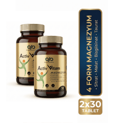 Activ Vitam 4 form magnezyum kompleks 2'li avantajlı paket 2x30 tablet